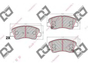 DJ PARTS BP2207 stabdžių trinkelių rinkinys, diskinis stabdys 
 Techninės priežiūros dalys -> Papildomas remontas
581012TA50, 581013QA10, 581013QA50