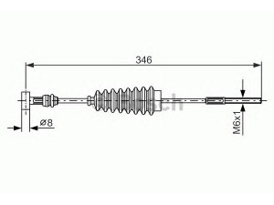 BOSCH 1 987 477 986 trosas, stovėjimo stabdys 
 Stabdžių sistema -> Valdymo svirtys/trosai
46410 20380