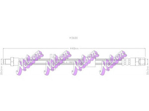 Brovex-Nelson H3600 stabdžių žarnelė 
 Stabdžių sistema -> Stabdžių žarnelės
34321152274, 34321153109, 34321156157