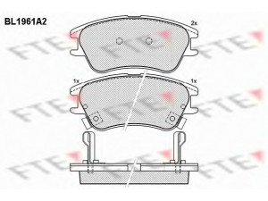FTE BL1961A2 stabdžių trinkelių rinkinys, diskinis stabdys 
 Techninės priežiūros dalys -> Papildomas remontas
58101-02A10