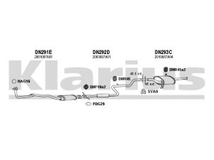 KLARIUS 270205U išmetimo sistema 
 Išmetimo sistema -> Išmetimo sistema, visa