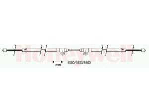 BENDIX 431033B trosas, stovėjimo stabdys
483449