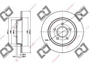 DJ PARTS BD1338 stabdžių diskas 
 Dviratė transporto priemonės -> Stabdžių sistema -> Stabdžių diskai / priedai
1253962, 1323551, 30666802, 3M512A315DB