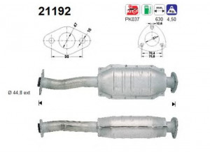 AS 21192 katalizatoriaus keitiklis 
 Išmetimo sistema -> Katalizatoriaus keitiklis
855016, 855048, 855150, 855159