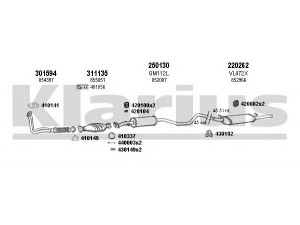 KLARIUS 390955E išmetimo sistema 
 Išmetimo sistema -> Išmetimo sistema, visa
