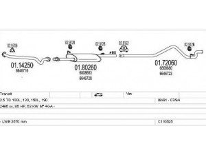 MTS C110525009137 išmetimo sistema 
 Išmetimo sistema -> Išmetimo sistema, visa