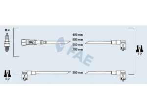 FAE 85691 uždegimo laido komplektas 
 Kibirkšties / kaitinamasis uždegimas -> Uždegimo laidai/jungtys