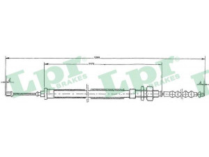 LPR C0110B trosas, stovėjimo stabdys 
 Stabdžių sistema -> Valdymo svirtys/trosai
4745G5, 96121653, 4745G5, 4745G5
