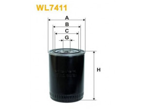 WIX FILTERS WL7411 alyvos filtras 
 Techninės priežiūros dalys -> Techninės priežiūros intervalai
4130046, XM346731FA, WL8414302