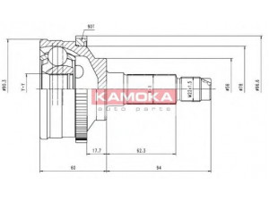 KAMOKA 6828 jungčių komplektas, kardaninis velenas 
 Ratų pavara -> Sujungimai/komplektas