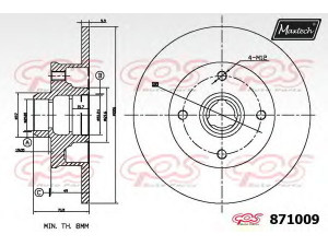 MAXTECH 871009.6880 stabdžių diskas 
 Stabdžių sistema -> Diskinis stabdys -> Stabdžių diskas
357 615 601