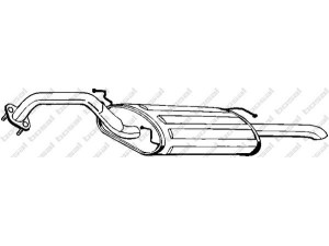 BOSAL 165-199 galinis duslintuvas 
 Išmetimo sistema -> Duslintuvas
28700-33830, 28700-33840, 28700-33841