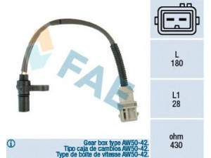 FAE 79125 jutiklis, alkūninio veleno impulsas; RPM jutiklis, automatinė transmisija 
 Elektros įranga -> Jutikliai
9168039
