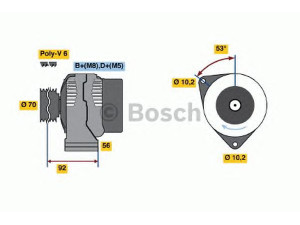 BOSCH 0 123 310 012 kintamosios srovės generatorius 
 Elektros įranga -> Kint. sr. generatorius/dalys -> Kintamosios srovės generatorius
5705 L5, 96 178 428, 1516424R, 9617 842 880