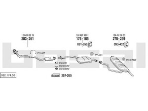 BOSAL 052.174.50 išmetimo sistema 
 Išmetimo sistema -> Išmetimo sistema, visa