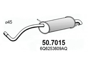ASSO 50.7015 galinis duslintuvas 
 Išmetimo sistema -> Duslintuvas
6Q6253609, 6Q6253609A, 6Q6253609AA