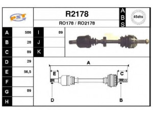 SNRA R2178 kardaninis velenas 
 Ratų pavara -> Kardaninis velenas