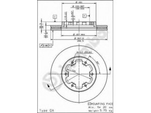 BREMBO 09.5873.10 stabdžių diskas 
 Dviratė transporto priemonės -> Stabdžių sistema -> Stabdžių diskai / priedai
4020610W00, 4020610W01, 4020635G00