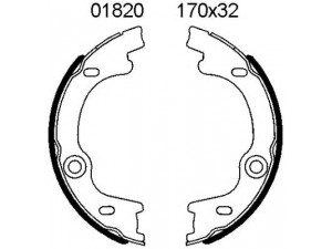 BSF 01820 stabdžių trinkelių komplektas, stovėjimo stabdis 
 Stabdžių sistema -> Rankinis stabdys
583501DA00