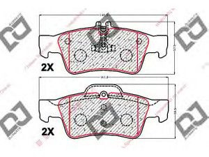 DJ PARTS BP1966 stabdžių trinkelių rinkinys, diskinis stabdys 
 Techninės priežiūros dalys -> Papildomas remontas
000 423 02 30, 0004230230, 003 420 51 20