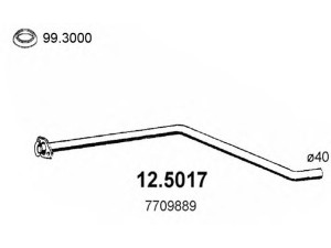 ASSO 12.5017 išleidimo kolektorius 
 Išmetimo sistema -> Išmetimo vamzdžiai
7709889