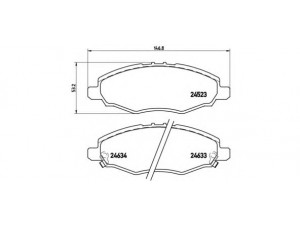 BREMBO P 83 094 stabdžių trinkelių rinkinys, diskinis stabdys 
 Techninės priežiūros dalys -> Papildomas remontas
044650K130, 04465YZZDU