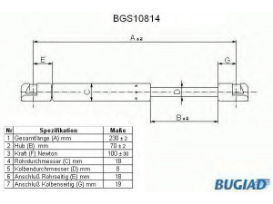 BUGIAD BGS10814 dujinė spyruoklė, bagažinė 
 Priedai -> Bagažinė/pakrovimo skyrius
6976369