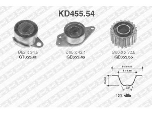 SNR KD455.54 paskirstymo diržo komplektas 
 Techninės priežiūros dalys -> Papildomas remontas
7700115070, 7700115075, 8200420964