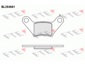 FTE BL2649A1 stabdžių trinkelių rinkinys, diskinis stabdys 
 Techninės priežiūros dalys -> Papildomas remontas
V05991040