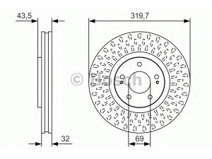BOSCH 0 986 479 T01 stabdžių diskas 
 Dviratė transporto priemonės -> Stabdžių sistema -> Stabdžių diskai / priedai
4615A031, MR370723, MR493993