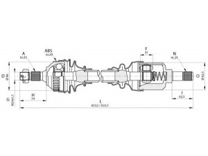 OPEN PARTS DRS6178.00 kardaninis velenas 
 Ratų pavara -> Kardaninis velenas
32720F, 32720G, 327261, 3272E1