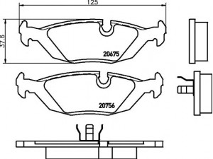HELLA PAGID 8DB 355 006-041 stabdžių trinkelių rinkinys, diskinis stabdys 
 Techninės priežiūros dalys -> Papildomas remontas
34211153196, 34211153913, 34211154398