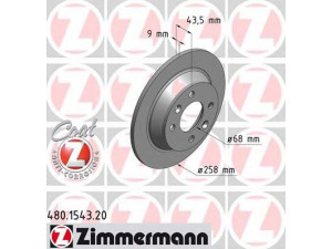 ZIMMERMANN 480.1543.20 stabdžių diskas 
 Dviratė transporto priemonės -> Stabdžių sistema -> Stabdžių diskai / priedai
895 154.3, 897 071.7