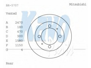 KAVO PARTS BR-5707 stabdžių diskas 
 Dviratė transporto priemonės -> Stabdžių sistema -> Stabdžių diskai / priedai
MB151406