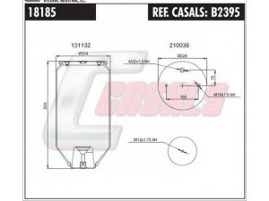 CASALS B2395 dėklas, pneumatinė pakaba