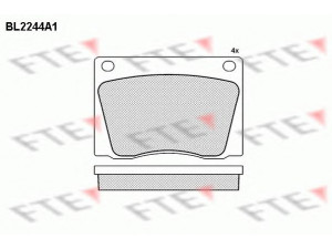 FTE BL2244A1 stabdžių trinkelių rinkinys, diskinis stabdys 
 Techninės priežiūros dalys -> Papildomas remontas
GBP90184, GBP90203, 000 420 69 20