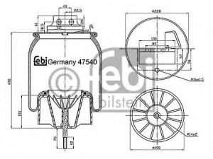 FEBI BILSTEIN 47540 dėklas, pneumatinė pakaba
04127 0463, 4127 0463