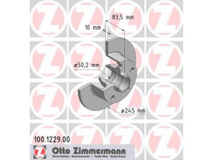 ZIMMERMANN 100.1229.00 stabdžių diskas 
 Stabdžių sistema -> Diskinis stabdys -> Stabdžių diskas
8D0 615 601 B