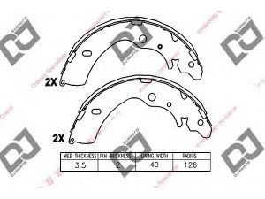 DJ PARTS BS1323 stabdžių trinkelių komplektas 
 Techninės priežiūros dalys -> Papildomas remontas
8973026351, 8973682530, 8973682630