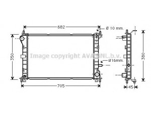 AVA QUALITY COOLING FDA2265 radiatorius, variklio aušinimas