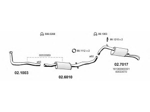 ASSO ART0103 išmetimo sistema 
 Išmetimo sistema -> Išmetimo sistema, visa
