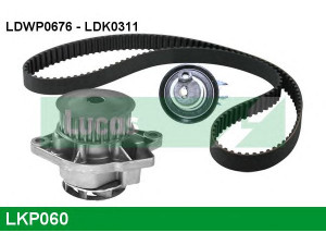 LUCAS ENGINE DRIVE LKP060 vandens siurblio ir paskirstymo diržo komplektas 
 Aušinimo sistema -> Vandens siurblys/tarpiklis -> Vandens siurblys