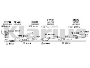 KLARIUS 790218E išmetimo sistema 
 Išmetimo sistema -> Išmetimo sistema, visa