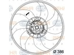 HELLA 8EW 351 034-291 ventiliatorius, radiatoriaus 
 Aušinimo sistema -> Oro aušinimas
55702497, 13 41 397, 55 70 2497