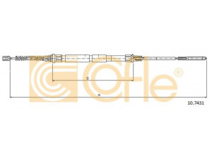 COFLE 10.7431 trosas, stovėjimo stabdys 
 Stabdžių sistema -> Valdymo svirtys/trosai
6K9609721