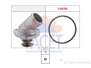 FACET 7.8199 termostatas, aušinimo skystis 
 Aušinimo sistema -> Termostatas/tarpiklis -> Thermostat
13 38 069, 90 466 412, 90 486 128