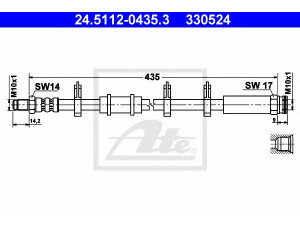 ATE 24.5112-0435.3 stabdžių žarnelė 
 Stabdžių sistema -> Stabdžių žarnelės
4806 35, ZF 07 567 862, 7567862