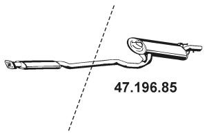 EBERSPÄCHER 47.196.85 galinis duslintuvas 
 Išmetimo sistema -> Duslintuvas
17430-02140, 17430-02150