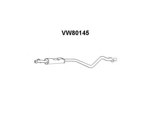 VENEPORTE VW80145 priekinis duslintuvas 
 Išmetimo sistema -> Duslintuvas
155253209
