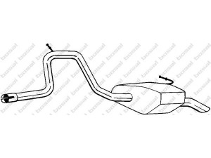 BOSAL 281-709 galinis duslintuvas 
 Išmetimo sistema -> Duslintuvas
1062190, 1074182, 1107915
